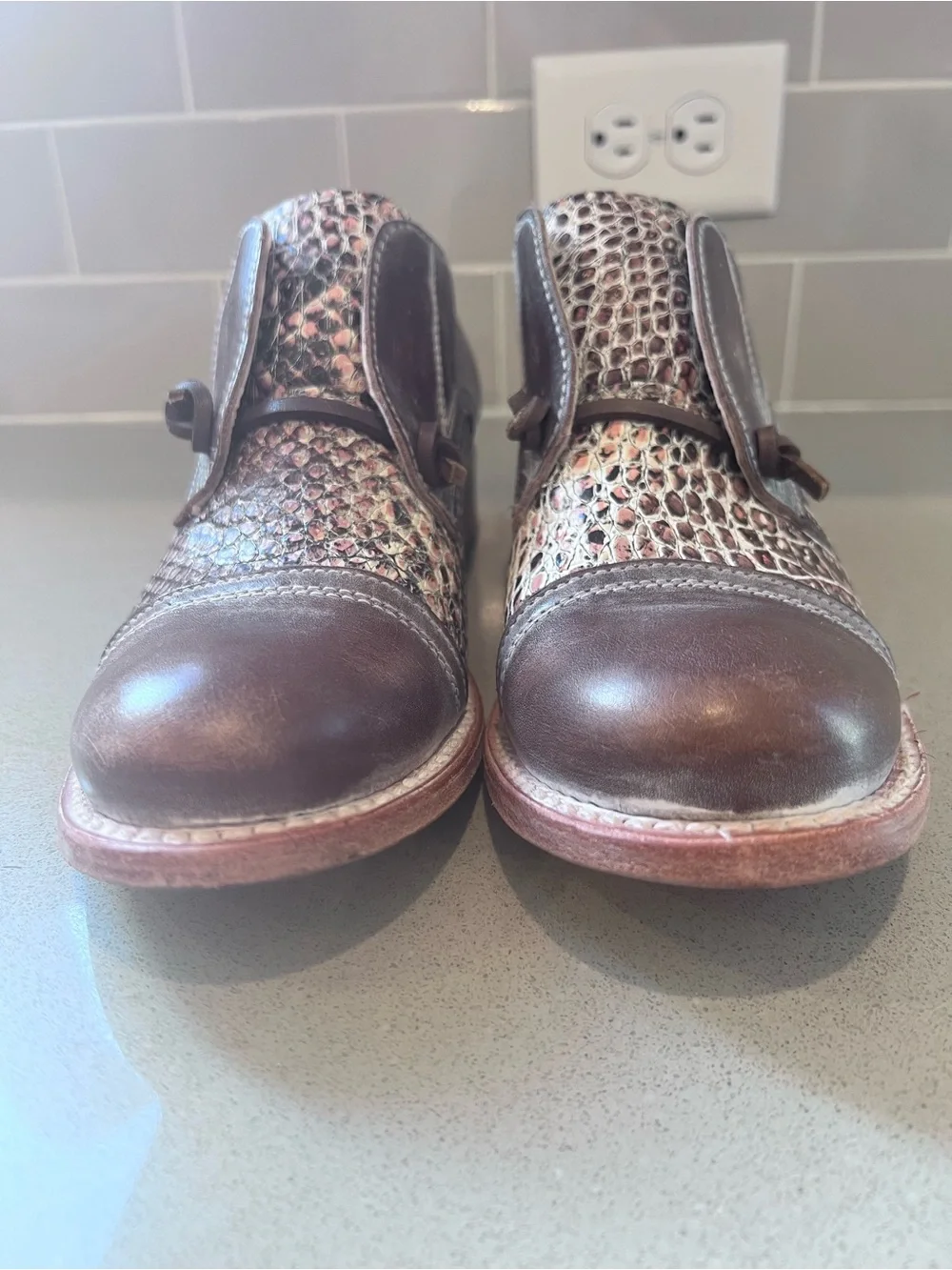 Freebird Steve Madden Leather Mabel Multi Oxford Sz 8
